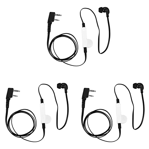 VENOAL 3X 2 Pin Nudel Stil Ohrhörer Kopfhörer K Stecker Ohrhörer Headset für Uv5R -888S Uv5R Radio Schwarzer Draht von VENOAL