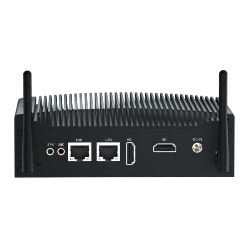 VENOEN Fanless Mini PC Office Desktop Computer Core i5 7300U, WIN10 Pro Desktop PC, 8GB RAM 512GB SSD, 8xUSB, Dual HD-MI 4k Output, 2xRS232 COM, Wi-fi, BT 4.2, Metal Case Industrial IPC von VENOEN