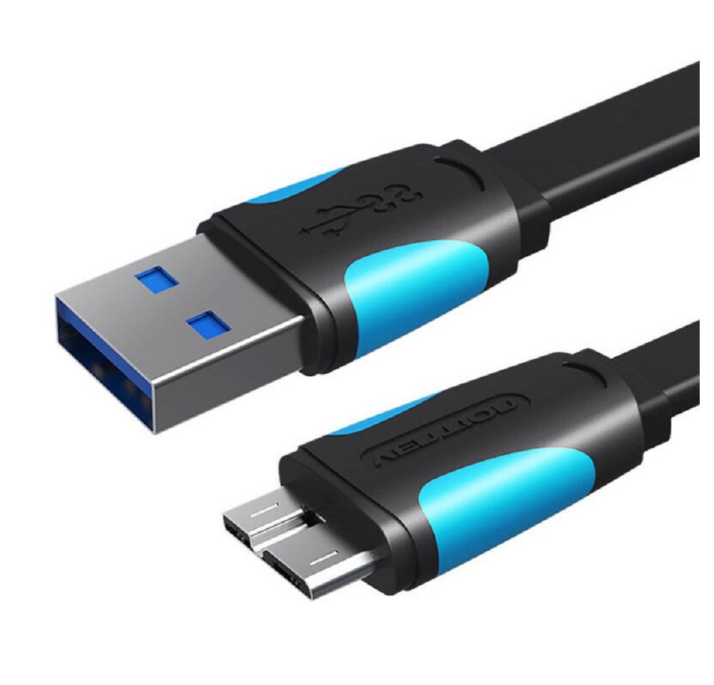 VENTION Flaches USB 3.0 A auf Micro-B Ladekabel USB-Kabel, (50 cm) von VENTION