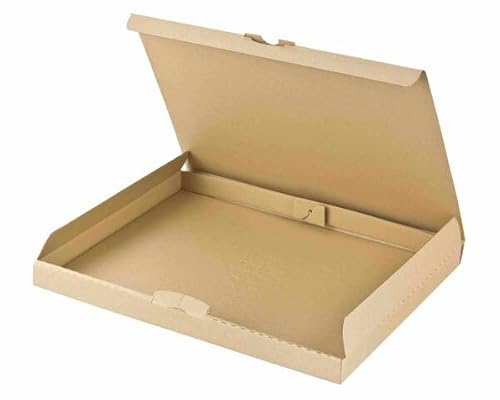 VEPATIM 25 Versandkarton 310x225x30mm schnelle Aufrichtung Steckverschluss Maxibrief DHL briefkastentauglich Höhe 3cm A4 braun von VEPATIM