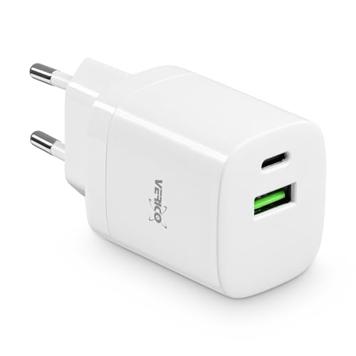 VERICO Power MOJO GaN 30W, 2 Port Ladegerät, Netzteil, PD3.0/QC3.0, 1 x USB-C, 1 x USB-A, Weiss. von VERICO