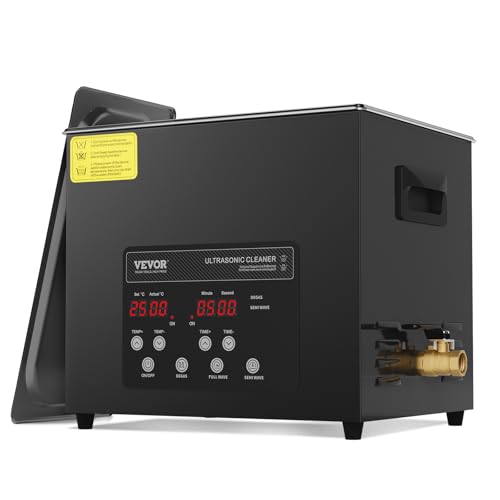 VEVOR 10 L Ultraschallreiniger 240 W digitales Ultraschallreinigungsgerät mit Schonmodus & verbesserter Entgasung, 40 kHz industrieller Schmuckreiniger mit Heizung & Timer, für Brillen Uhren Schwarz VEVOR 10 L Ultraschallreiniger 240 W digitales Ultraschallreinigungsgerät mit Schonmodus & verbesserter Entgasung, 40 kHz industrieller Schmuckreiniger mit Heizung & Timer, für Brillen Uhren Schwarz von VEVOR