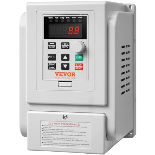 VEVOR 4kW 18A 5PS Frequenzumrichter VFD AC 220–240V Frequenzregler Drehzahlregler Frequenzwandler Wechselrichtermotor VFD Inverter Variable Frequency Driver inkl. 20cm Steuerkabel von VEVOR