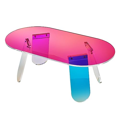 VEVOR Acryl-Beistelltisch 95 x 50 cm, Bunter Acryl-Beistelltisch Bartisch Leicht zu Reinigen, Acryl-Couchtish für Kaffee, Getränke, Essen, Snacks, Couchtisch für Wohnzimmer, Schlafzimmer usw. VEVOR Acryl-Beistelltisch 95 x 50 cm, Bunter Acryl-Beistelltisch Bartisch Leicht zu Reinigen, Acryl-Couchtish für Kaffee, Getränke, Essen, Snacks, Couchtisch für Wohnzimmer, Schlafzimmer usw. von VEVOR