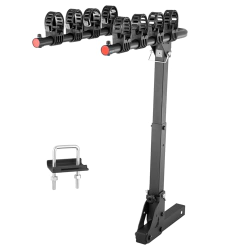 VEVOR Fahrradträger zur Anhängerkupplung, 4-Fahrrad-Plattform-Stil, 68 kg Kapazität, Fahrradträger-Kupplung für 50,8 mm Empfänger, Zusammenklappbarer Fahrradträger für Auto, SUV, LKW VEVOR Fahrradträger zur Anhängerkupplung, 4-Fahrrad-Plattform-Stil, 68 kg Kapazität, Fahrradträger-Kupplung für 50,8 mm Empfänger, Zusammenklappbarer Fahrradträger für Auto, SUV, LKW von VEVOR