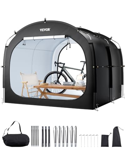 VEVOR Fahrradzelt, 5 Fahrräder, geräumige Fahhrradgarage mit belüftetem Fenster, einfach zu installierendes Fahrradzelt mit hochfestem Fiberglas & Doppelreißverschlüssen, 224x247x198 cm VEVOR Fahrradzelt, 5 Fahrräder, geräumige Fahhrradgarage mit belüftetem Fenster, einfach zu installierendes Fahrradzelt mit hochfestem Fiberglas & Doppelreißverschlüssen, 224x247x198 cm von VEVOR