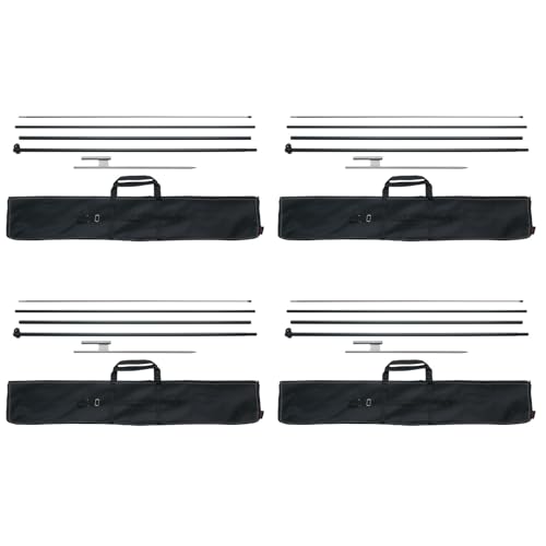 VEVOR Federflaggenmast-Set, 4 Packungen Swooper-Fahnenmast 5 m, Schilder-Fahnenmasten für Business-Werbung, Federflaggen, Banner im Freien, mit Erdspießen und einer Tragetasche VEVOR Federflaggenmast-Set, 4 Packungen Swooper-Fahnenmast 5 m, Schilder-Fahnenmasten für Business-Werbung, Federflaggen, Banner im Freien, mit Erdspießen und einer Tragetasche von VEVOR