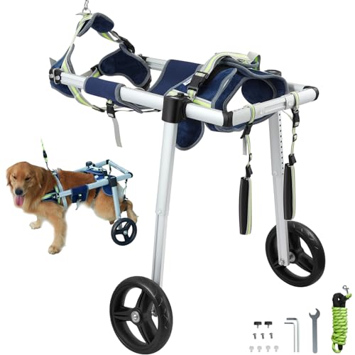 VEVOR Hunderollstuhl mit 2 Rädern, Haustierrollstuhl, verstellbar, unterstützt die Heilung, Hundewagen/Rollstuhl für verletzte, behinderte, gelähmte oder an den Hinterbeinen schwache Haustiere (L) VEVOR Hunderollstuhl mit 2 Rädern, Haustierrollstuhl, verstellbar, unterstützt die Heilung, Hundewagen/Rollstuhl für verletzte, behinderte, gelähmte oder an den Hinterbeinen schwache Haustiere (L) von VEVOR