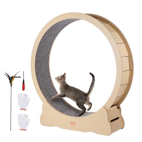 VEVOR Katzenlaufrad aus Holz, 132 cm großes Katzenlaufband für Hauskatzen, Katzenlaufrad mit abnehmbarem Teppich und Katzenangel zum Laufen/Gehen/Trainieren, geeignet für die meisten Katzen bis 13 kg VEVOR Katzenlaufrad aus Holz, 132 cm großes Katzenlaufband für Hauskatzen, Katzenlaufrad mit abnehmbarem Teppich und Katzenangel zum Laufen/Gehen/Trainieren, geeignet für die meisten Katzen bis 13 kg von VEVOR