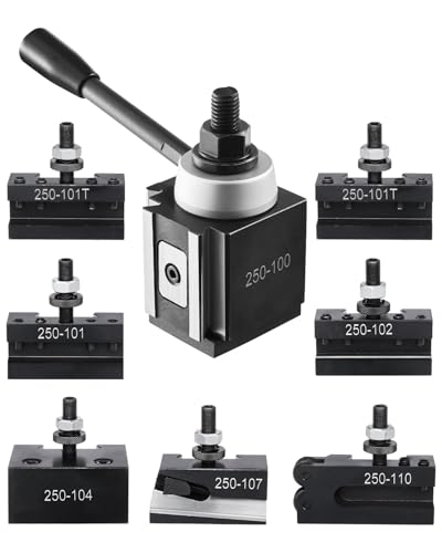 VEVOR Schnellwechsel-Werkzeughalter-Set, 8-teilig, Stahlhalter, passend für Mini-Drehmaschinen und Metalldrehmaschinen mit 152,4 bis 305 mm Umlaufdurchmesser, ideale Verbesserung für Ihre Werkstatt VEVOR Schnellwechsel-Werkzeughalter-Set, 8-teilig, Stahlhalter, passend für Mini-Drehmaschinen und Metalldrehmaschinen mit 152,4 bis 305 mm Umlaufdurchmesser, ideale Verbesserung für Ihre Werkstatt von VEVOR