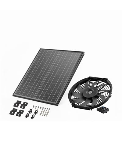 VEVOR Solar Ventilator, Belüftung, Lüfter, Φ340x70 mm, Dachbodenabluftventilator mit einstellbarem Thermostat, Außengitter, 1300 CFM Luftstromkapazität, für Giebel, Dach, Garage, Werkstatt VEVOR Solar Ventilator, Belüftung, Lüfter, Φ340x70 mm, Dachbodenabluftventilator mit einstellbarem Thermostat, Außengitter, 1300 CFM Luftstromkapazität, für Giebel, Dach, Garage, Werkstatt von VEVOR