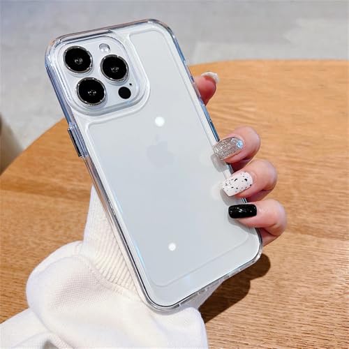 VFDHN Transparente, stoßfeste Panzerhülle für iPhone 16 15 14 13 12 11 Pro X XR XS Max Plus Transparente Stoßstange Hartacrylabdeckung, Transparent, Für iPhone 11 von VFDHN