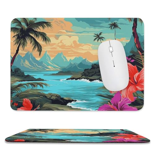 Mauspad, 20,1 x 23,9 cm, rutschfest, wasserdicht, Gaming-Mauspad für kabellose Maus, Computer, Laptop, Büro, Hello Hawaii von VFMKT