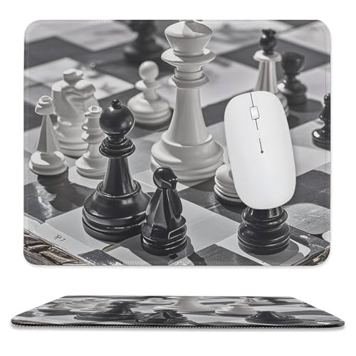 Mauspad, 24,9 x 30 cm, rutschfest, wasserdicht, Gaming-Mauspad für kabellose Maus, Computer, Laptop, Büro, Schwarz-Weiß-Schach Mauspad, 24,9 x 30 cm, rutschfest, wasserdicht, Gaming-Mauspad für kabellose Maus, Computer, Laptop, Büro, Schwarz-Weiß-Schach von VFMKT