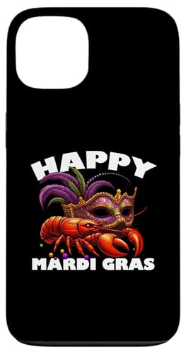 Hülle für iPhone 13 Happy Mardi Gras Crawfish Maske Feier von VG Productions