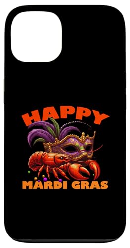 Hülle für iPhone 13 Happy Mardi Gras Crawfish Maske Feier von VG Productions