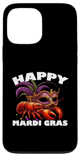 Hülle für iPhone 13 Pro Max Happy Mardi Gras Crawfish Maske Feier von VG Productions