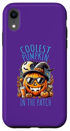 Hülle für iPhone XR Smiling Halloween Jack O' Lantern Kürbis in Sonnenbrille von VG Productions