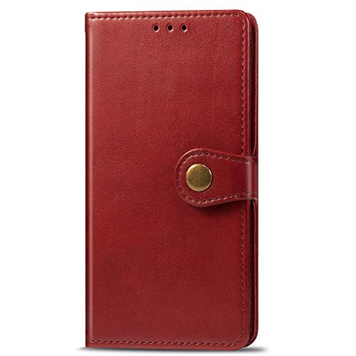 VGANA Hülle Kompatibel für Samsung Galaxy S25 Ultra, Premium Leder Flip Wallet Cover, Stoßfeste Ultradünne Weiche Silikon TPU Stoßstange Shell. Rot von VGANA