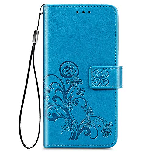 VGANA Hülle für Vivo V40, Brieftasche Handyhülle Schönes Muster mit Magnetverschluss und Bracket Funktion. Blau von VGANA