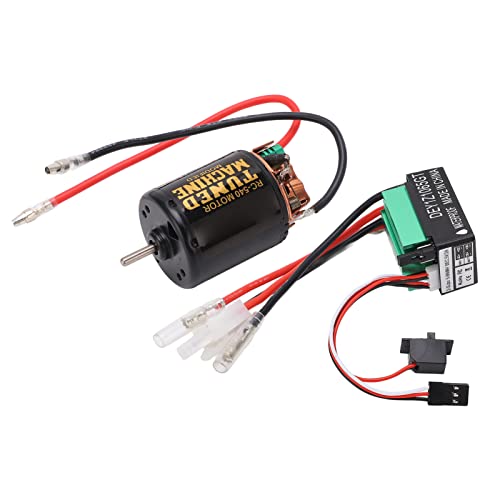 VGEBY 540 Brushed Motor mit 65A ESC, Black 540 Brushed Motor mit Green 65A ESC Überhitzungsschutz Large Torsion RC Car Parts (55T) von VGEBY