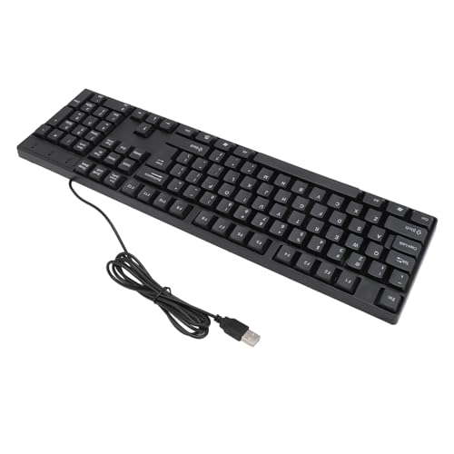 VGEBY Computer-Tastatur, 104 Tasten Minority Language Tastatur-Plug und Play USB-Tastatur mit Verdrahteter Tastatur Ergonomisches Design Gaming-Tastatur mit 4,9 Ft Kabel für Büro von VGEBY