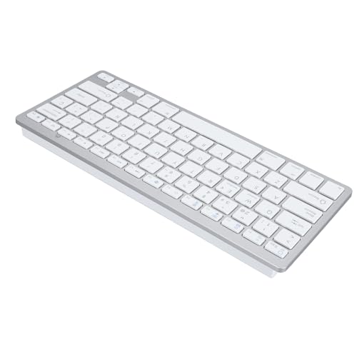 VGEBY Drahtlose Bluetooth-Tastatur, Tragbar, Kompakt, Ultradünn, Zweisprachig, Universell für PC und Laptop (Spanisches QWETZ-Layout) von VGEBY