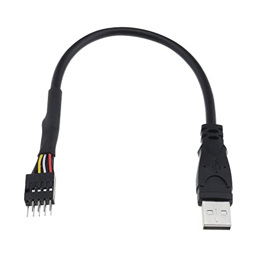 VGOL 9 Pin USB 2.0 Motherboard Kabel USB A auf 9 Pin USB Header Kabel Verlängerung Adapter Konverter Kabel zum Verlängern jedes USB-Geräts 20 cm von VGOL
