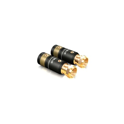 ABVERKAUF * Sonderpreis * VIABLUE T6S SAT Stecker/F-Stecker * Schraubversion * 24K echtvergoldet * Vollmetallgehäuse * 50 Stück von VIABLUE