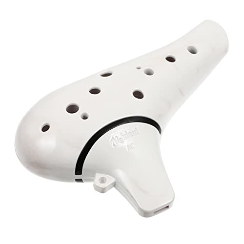 VICASKY 1Stk 12-Loch-Okarina Flöteninstrument Instrumente Loch Okarina musical instruments musikinstrument Spieler ocarina der player Okarina für Anfänger Altkokarina Keramik Weiß von VICASKY