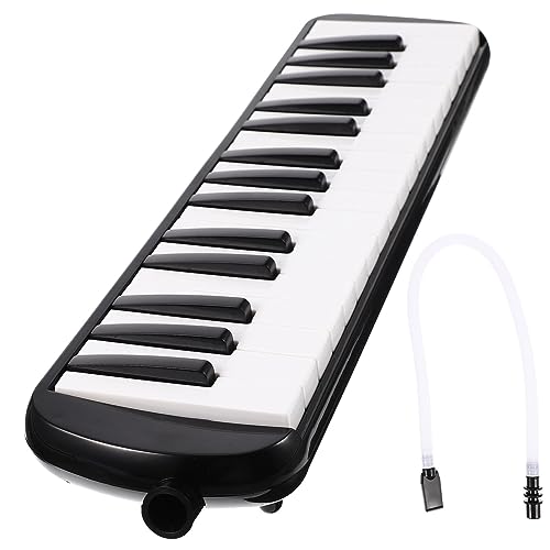 VICASKY 32 Mundharmonika Musical Synth Musik Schlagzeug Xylophon zieharmonika mouth harp Melodika für Anfänger Melodica-Instrumente für Melodica mit Mundstücken Abs Black von VICASKY