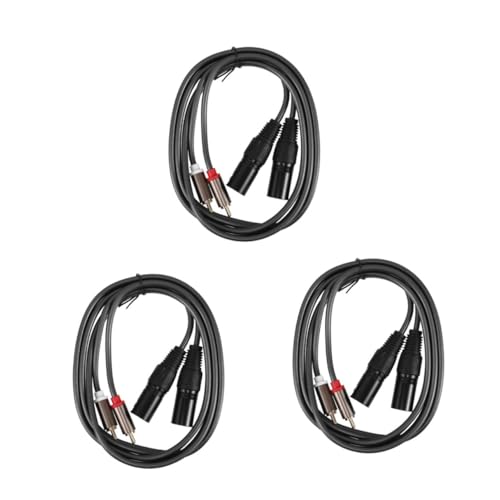 VICASKY 3St audiokabel mikrofon kabel Lautsprecher-Audiokabel Audioübertragungskabel Audio-Klinkenkabel Audio-Mikrofon-Kabel XLR-Stecker auf RCA-Stecker-Kabel Mikrofonkabel Plastik von VICASKY