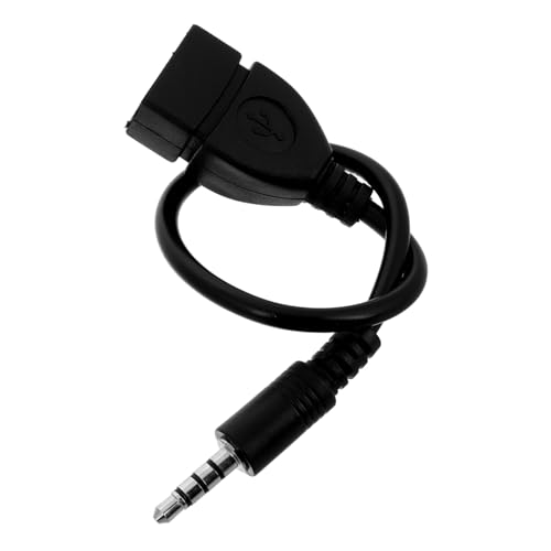 VICASKY Auto-Audiokabel auto zubehör auto zübehör USB-Audiokabel Audio-Konverterkabel Plug-and-Play-Kabel Kabelverlängerung Stecker-auf-Buchse-Verlängerung MP3 Konverter Gummi Black von VICASKY