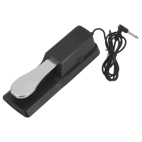 VICASKY E Piano Pedal Rutschfestes Sustain Pedal Tastaturpedal Für Klavier Expression Pedal Klavierbank Klavier Dämpferpedal Verbreitertes Piano Sustain Pedal Legierung Silber von VICASKY