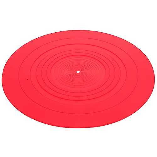 VICASKY Schallplatten Schutzhülle Antistatische Plattenteller Matte Für Vinyl Plattenspieler Runde Silikonunterlage Für Schallplattenzubehör Und Turntable Pad von VICASKY