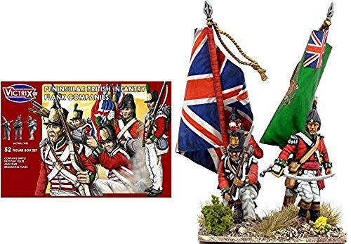 Victrix VX0004 - Britische Britische Infanterie-Flanke - 52 Figuren mit Flaggen-Set - 28mm Plastikminiaturen Napoleon von VICTRIX