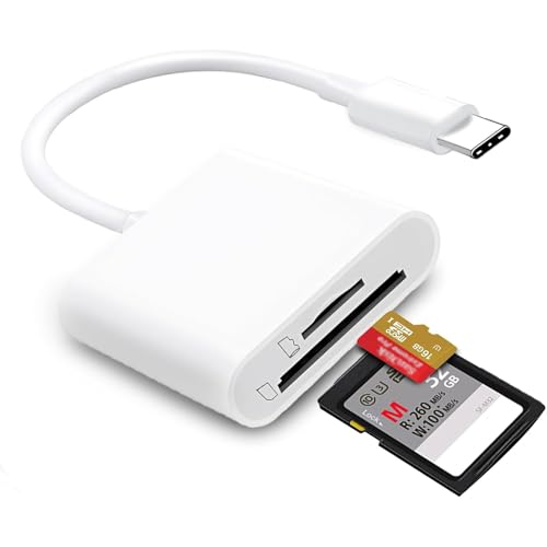 VIEVRE SD Kartenleser USB C,USB C auf Micro SD TF Speicher Kartenleser,SD Karten Adapter,SD Card Reader USB C,USB C Kartenleser für iPhone 15 Serie,Galaxy S23 Serie,iPad,MacBook Pro/MacBook Air usw von VIEVRE