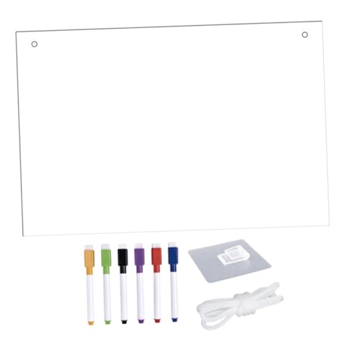 VILLCASE 1 Satz Kleines Whiteboard Trocken Abwischbar Trocken Abwischbares Memoboard Transparentes Memoboard Zum Aufhängen Hängendes Memoboard Kleine Tafel Trockenlöschbrett Wandtafel Acryl von VILLCASE