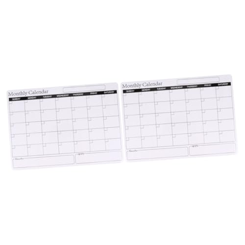 VILLCASE 2 Stück Magnetischer Kalender Whiteboard Kalender Adventskalender Magnetkalender Für Kühlschrank Kalender Für Kühlschrank Adventskalender Für Kühlschrankkalender von VILLCASE