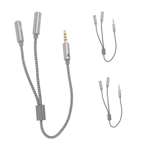 VILLCASE 3Stücke Kopfhörer Splitter Audio Splitter Adapter Für Mikrofon Kopfhörer Buchse Verlängerungskabel Für Smartphones VILLCASE 3Stücke Kopfhörer Splitter Audio Splitter Adapter Für Mikrofon Kopfhörer Buchse Verlängerungskabel Für Smartphones von VILLCASE