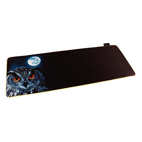 VILLCASE Leuchtendes Mauspad funktionierende Tastaturmatte LED-Mauspad Pad für Computer Mustermatte leuchtendes Mousepad großes Mousepad rutschfestes Mauspad Gaming-Mauspad Gummi Black von VILLCASE