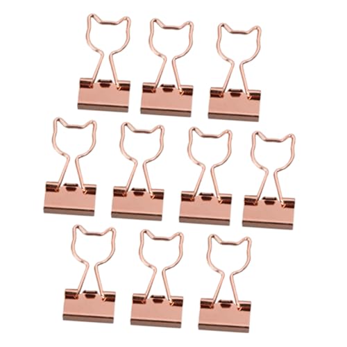 VILLFUL 10St Büroordner Bürobedarf clipboard schreibtisch organisation aktenmappe büromaterial tablez Schulmappenclip Binder Büroklammern Schulmappenklammern Heftklammern Metall Rose Gold von VILLFUL