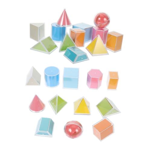 VILLFUL 2 Sätze Geometrie-Demonstrationsmodell Geometriemanipulationen geometrische Bausteine geometrische formen Geometrische Modelle pädagogisches Spielzeug für Kinder 3D-Formen abs von VILLFUL