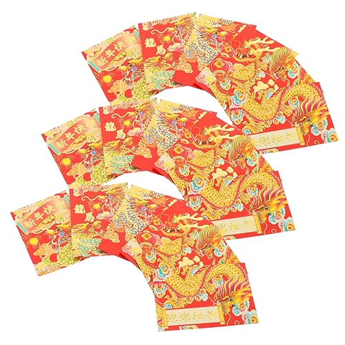 VILLFUL 30 Stück Hongbao Kartenumschläge Weihnachtsstrumpffüller Niedliche Umschläge Neujahrszubehör Papier von VILLFUL