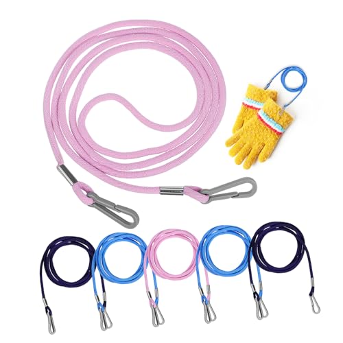 VILLFUL 6 STK Kinderhandschuh-Lanyard Handschuhclips Kinder Fäustlinge Clips Handschuh-aufhängeschnalle Zum Aufhängen Von Handschuhen Fäustlingseile Handschuhhalter Nylon von VILLFUL