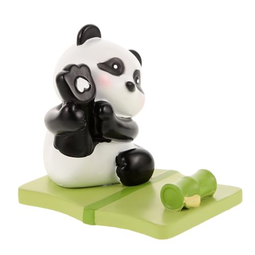 VILLFUL Panda Telefonhalter Panda Smartphone Ständer Cartoon Telefonhalter Kawaii Telefonständer Kleiner Telefonständer Harz Telefonständer Niedlicher Handyhalter Büro Telefonhalter Tisch von VILLFUL