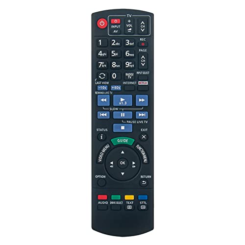 VINABTY N2QAYB001113 Ersatz Fernbedienung Kompatibel mit Panasonic Blu-ray Player DMR-BCT650EG DMR-BCT745 DMR-BCT76EN-500GB DMR-BCT820 DMR-BCT855EG DMR-BST730 DMR-BST755EG DMR-BST950EG von VINABTY