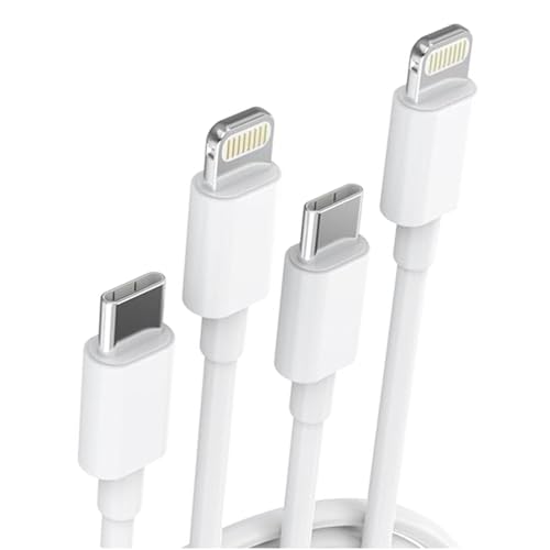 USB C Lightning Kabel [2Pack 2M+1M] Apple MFi Zertifiziert iphone Ladekabel usb c Schnellladekabel für iPhone 14 Pro Max Plus/14 Pro/13/12/11/SE/XR/XS/iPad Geeignet für Verwendung mit USB C Ladegeräte von VINFFS