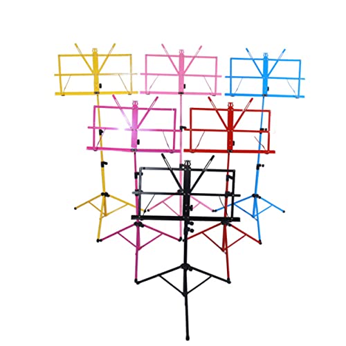 Blech Halter Für Notenständer Stativbasis Tragbarer Geigenständer Notenständer Leicht Tragbar Projektorständer Zusammenklappbarer Notenständer Bücherregale Musikstativ Stand Rosa VINTORKY von VINTORKY