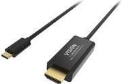 VISION Professional - Videokabel - HDMI / USB - USB-C (M) bis HDMI (M) - 2 m - Schwarz - 4K Unterst�tzung (TC 2MUSBCHDMI/BL) von VISION